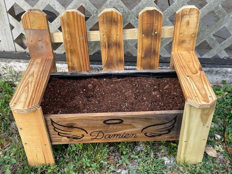 Bench Planter with Landscape Liner